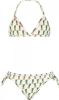 America Today Junior triangel bikini Luna met all over print wit/geel online kopen