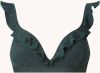 Beachlife Green Embroidery voorgevormde bikinitop met beugel en volant online kopen