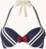 Marlies Dekkers Sailor Mary Sailor Mary Push Up Bikini Top | Wired Padded Blue Ivory Red 75c online kopen