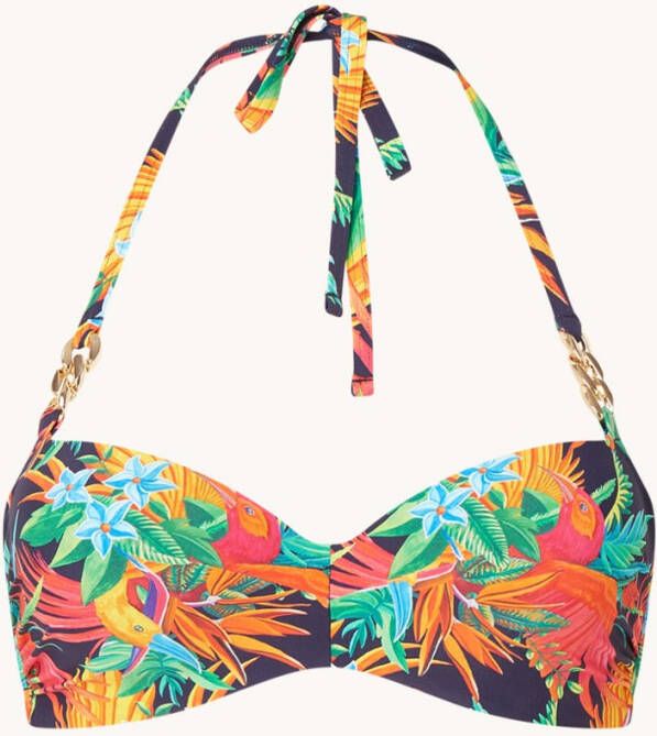 Marlies Dekkers hula haka plunge balconette bikini top | wired padded rainforest and gold online kopen