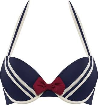 Marlies Dekkers Sailor Mary Sailor Mary Push Up Bikini Top | Wired Padded Blue Ivory Red 75c online kopen