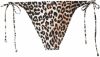 Ganni Leopard Print String Bikini Bottoms , Beige, Dames online kopen