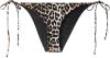 Ganni Leopard Print String Bikini Bottoms , Beige, Dames online kopen