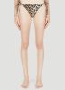 Ganni Leopard Print String Bikini Bottoms , Beige, Dames online kopen