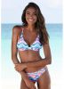 Venice Beach triangel bikinitop met all over print blauw/roze online kopen