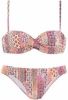 Lascana strapless bandeau bikini met all over print roze online kopen