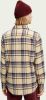 Scotch & Soda Beige Casual Overhemd Regular Fit Mid weight Brused Flannel Check Shirt online kopen